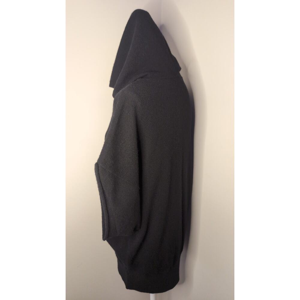 Vince Pure cashmere  poncho black sweater hoodie - Picture 3 of 12
